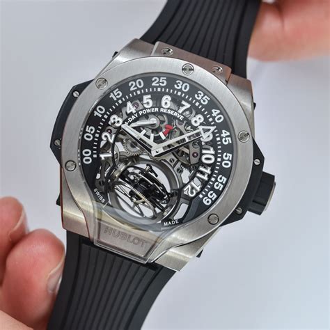 hublot tourbillon bi-axis titanium watch|hublot tourbillon for sale.